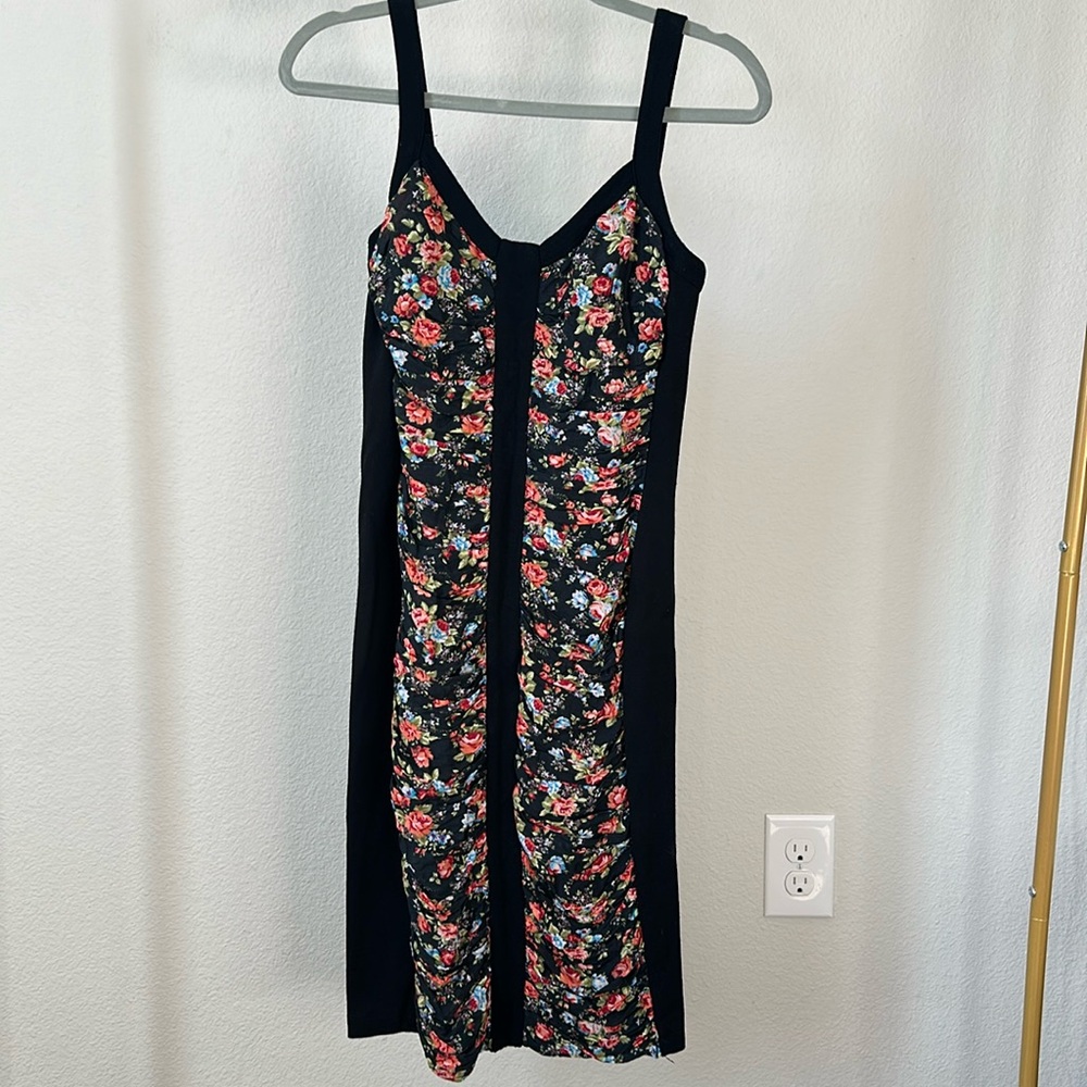 Anthropolgie floral fitted dress